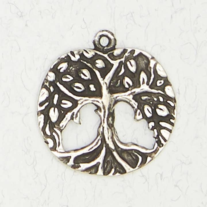 Judaic Pewter Pendant Necklace - Tree of Life - default - MTZ-134