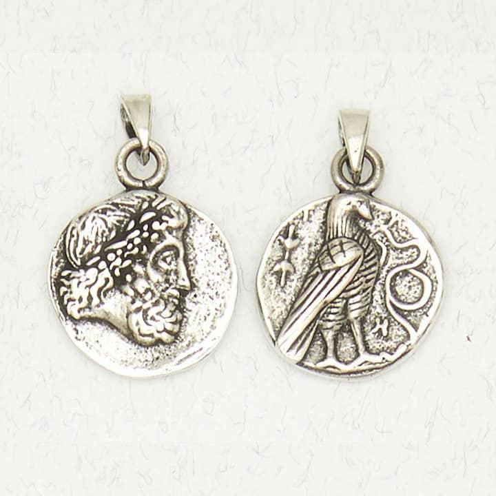 Greek God Pewter Pendant Necklace â€“ Zeus - OLM-101