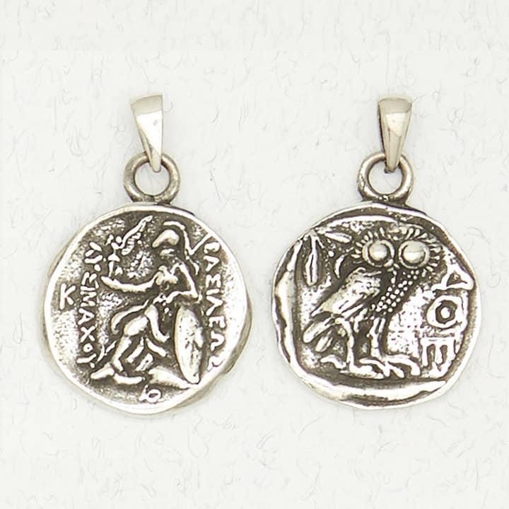 Greek Goddess Pewter Pendant Necklace - Athena - OLM-104