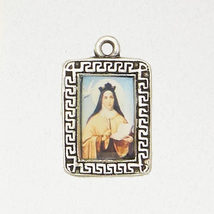 Religious Pewter Pendant Necklace - St Theresa of Avila - PST-112