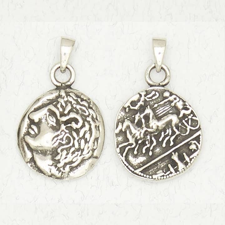 Greek God Pewter Pendant Necklace - Apollo - OLM-103