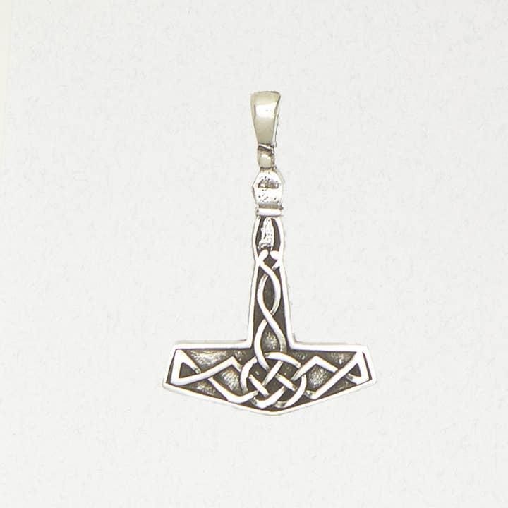 Norse Pewter Pendant Necklace - Thorâ€™s Hammer - ODN-113