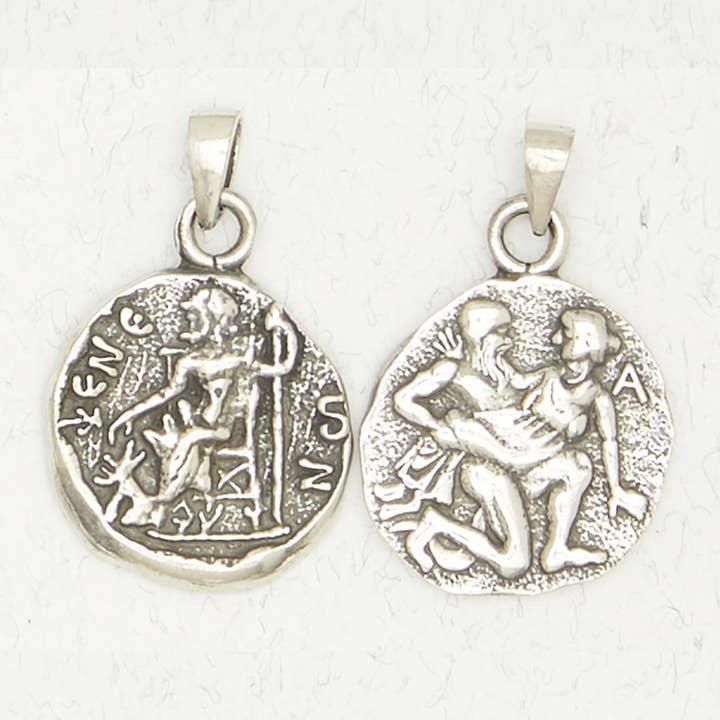 Greek God Pewter Pendant Necklace - Hades - OLM-109