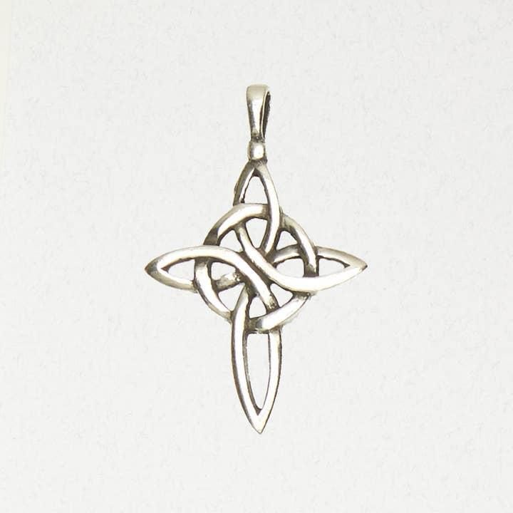 Celtic Pewter Pendant Necklace - Celtic Cross - EIR-140