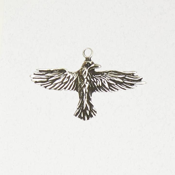 Celtic Pewter Pendant Necklace - Celtic Raven - EIR-171