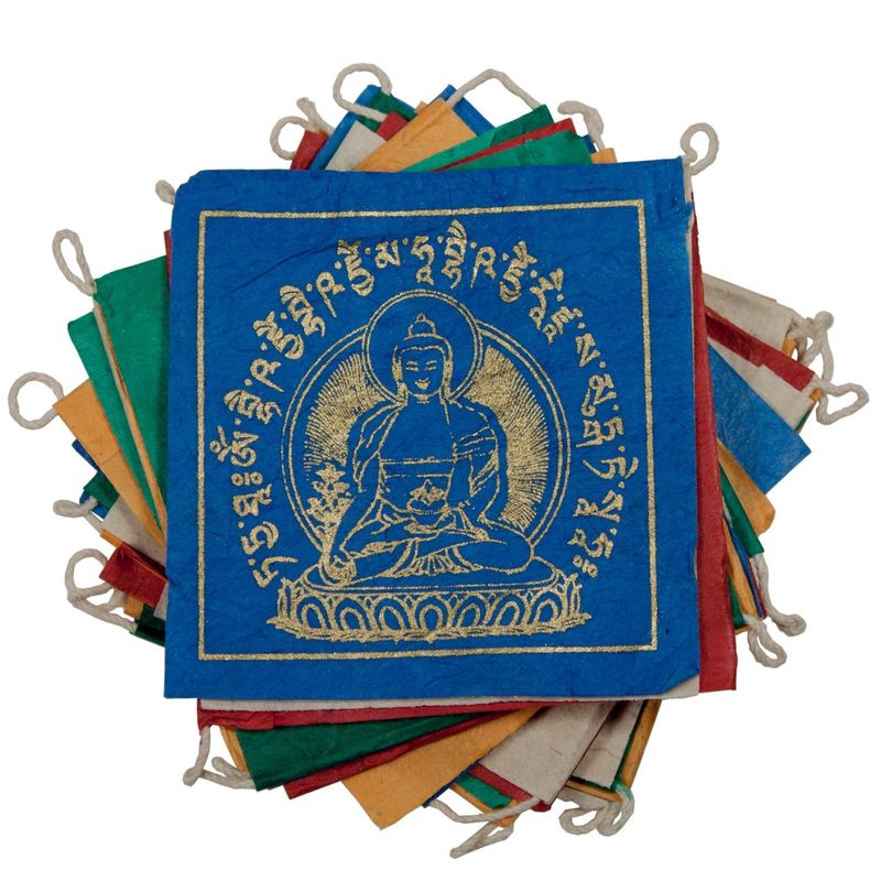Paper Prayer Flag - 8' Medicine Buddha