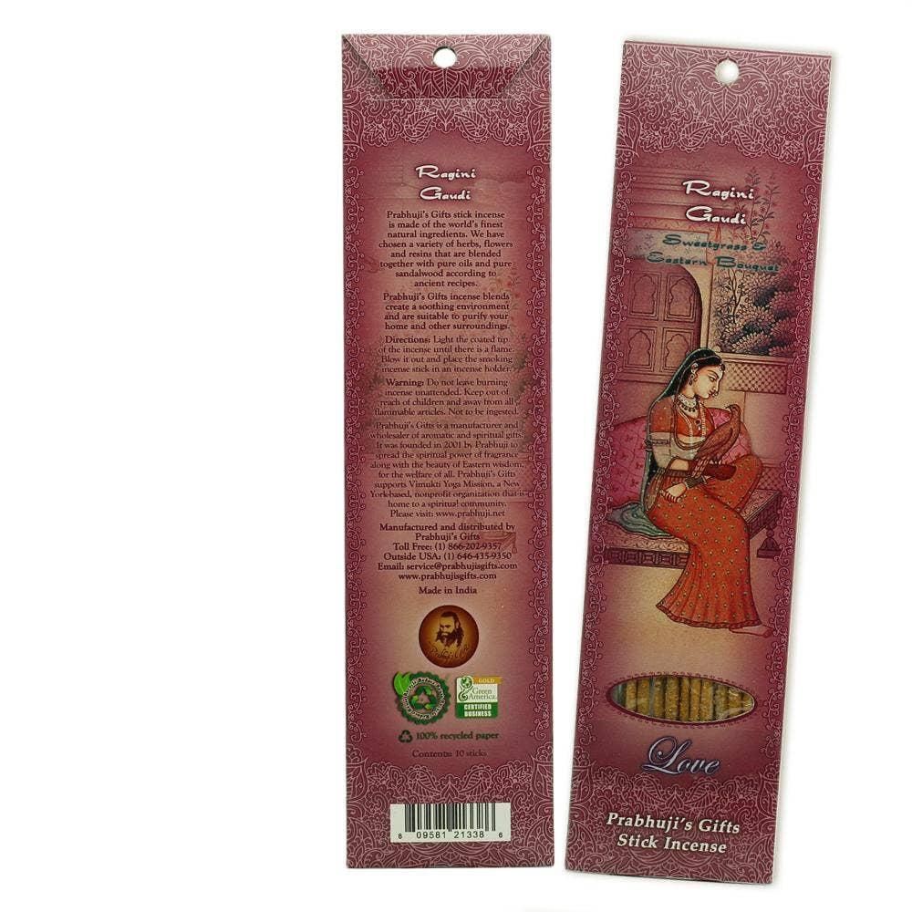 Incense Sticks Ragini Gaudi - Sweetgrass - Pure Love