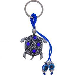 Evil Eye Talisman Key Ring - Turtle w/ Gems