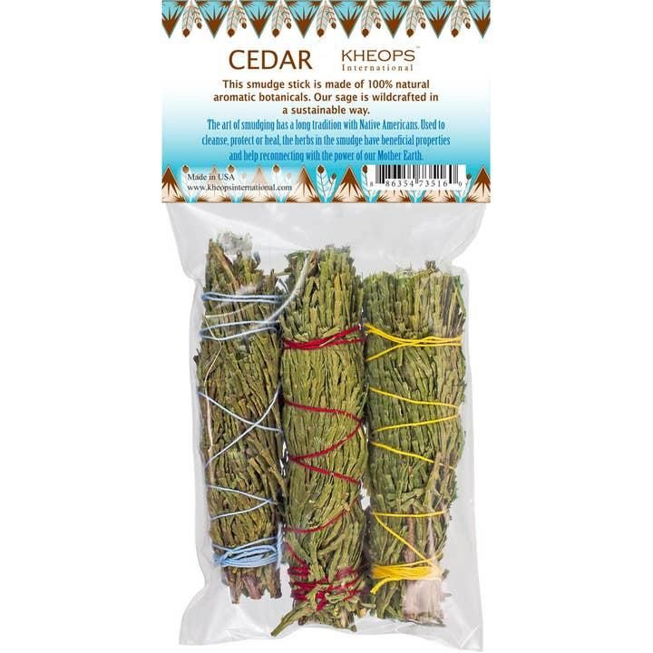 Smudge Sticks Mini Cedar Bundle (Pack of 3)