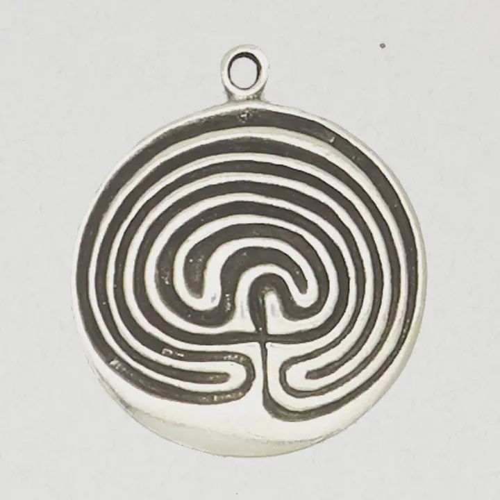Goddess Pewter Pendant Necklace - The Labyrinth