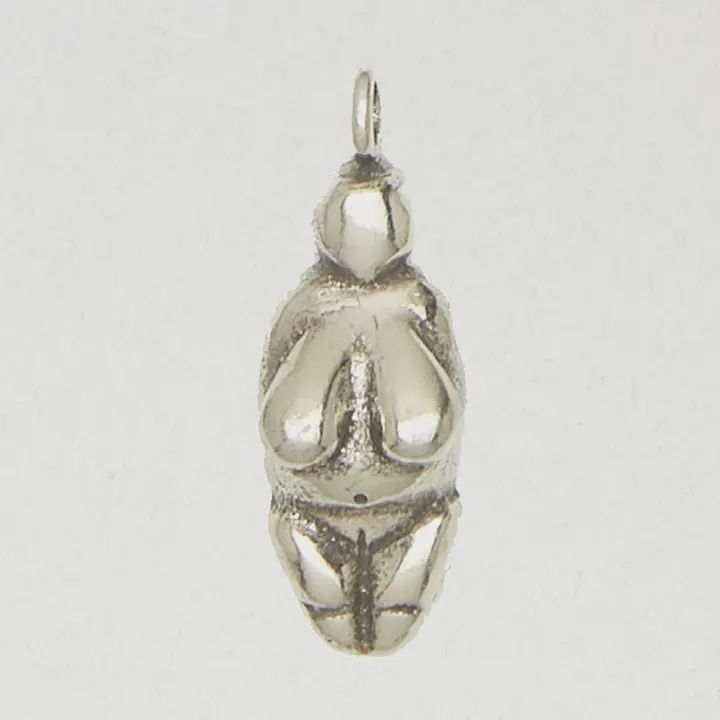 Goddess Pewter Pendant Necklace - Venus of Willendorf