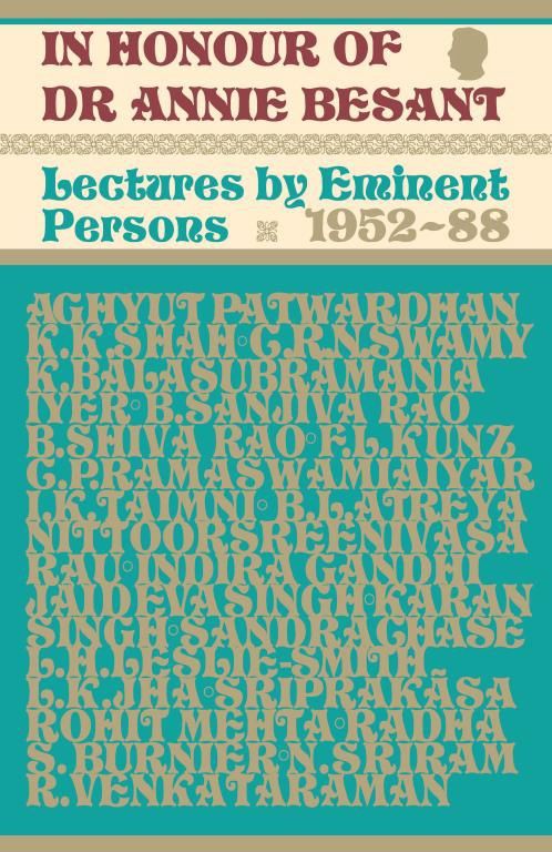 In Honour Of Dr Annie Besant