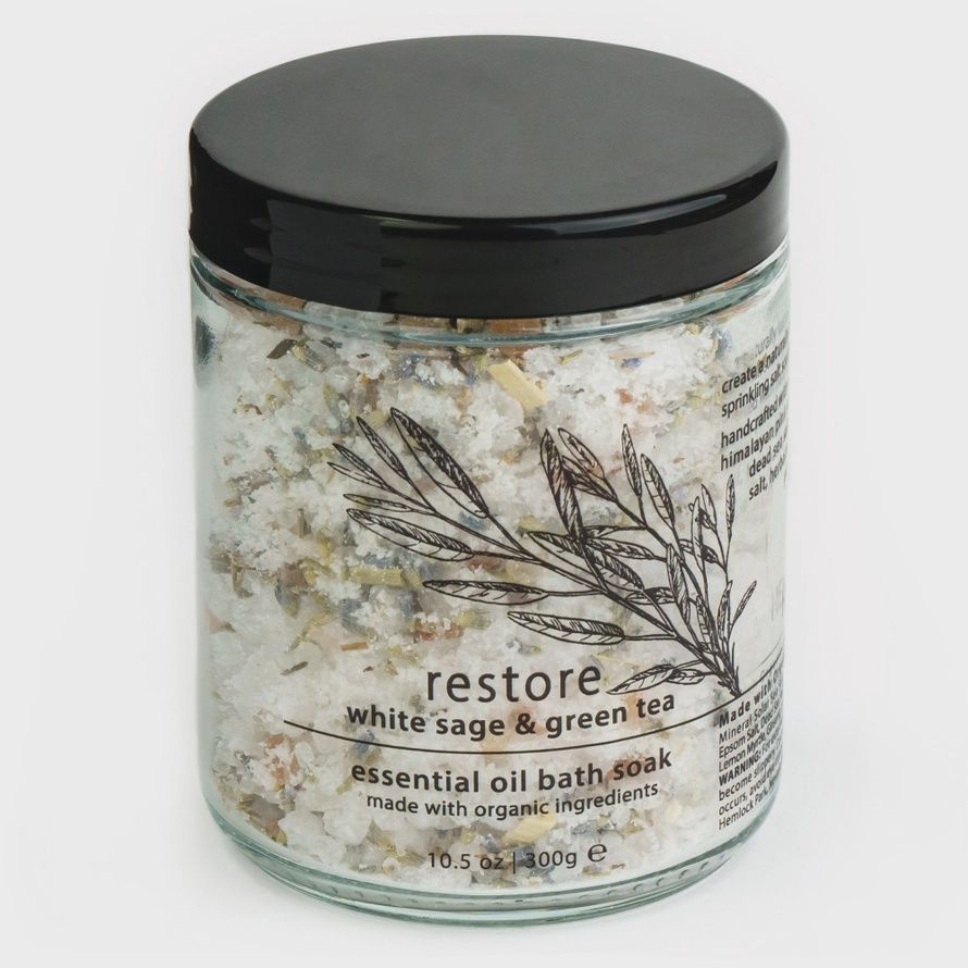 Restore White Sage &amp; Green Tea | Essential Oil Mineral Bath