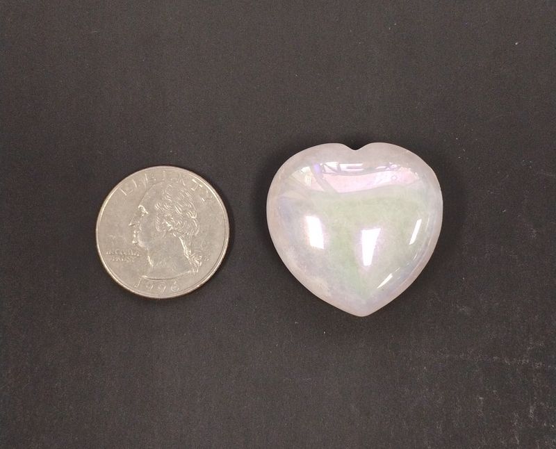 Rose Aura Quartz Heart