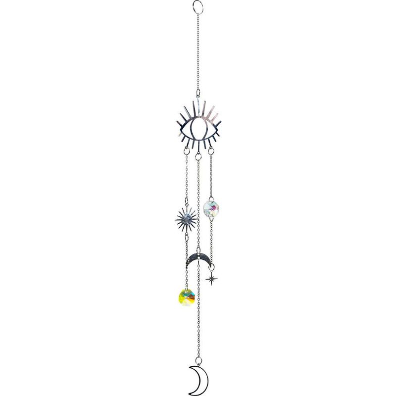 Crystal Hanging String-AB Mini Discs &amp;Evil Eye &amp; Moon Charms