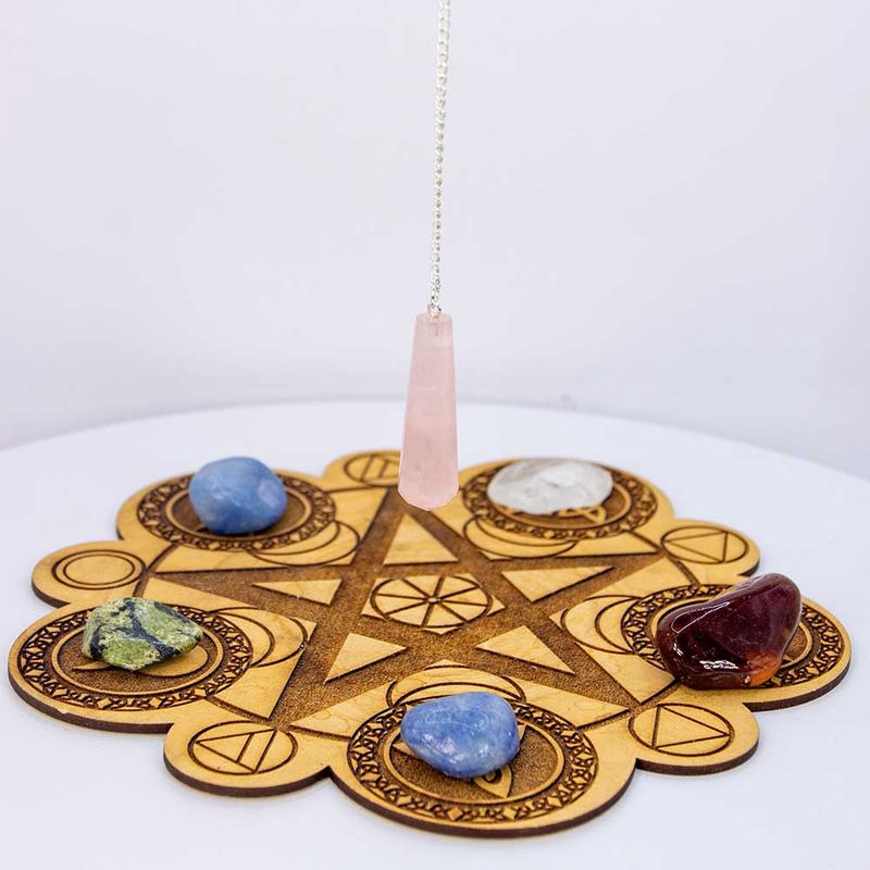 Gemstone Pendulum Faceted Tear Drop - Rose Quartz (Each): Rose quartz