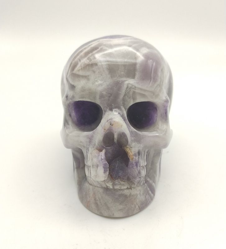 Chevron Amethyst Skull - 2" tall
