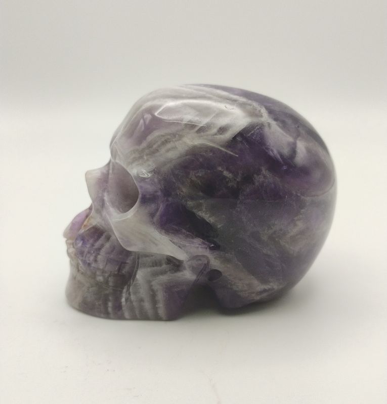 Chevron Amethyst Skull - 2" tall