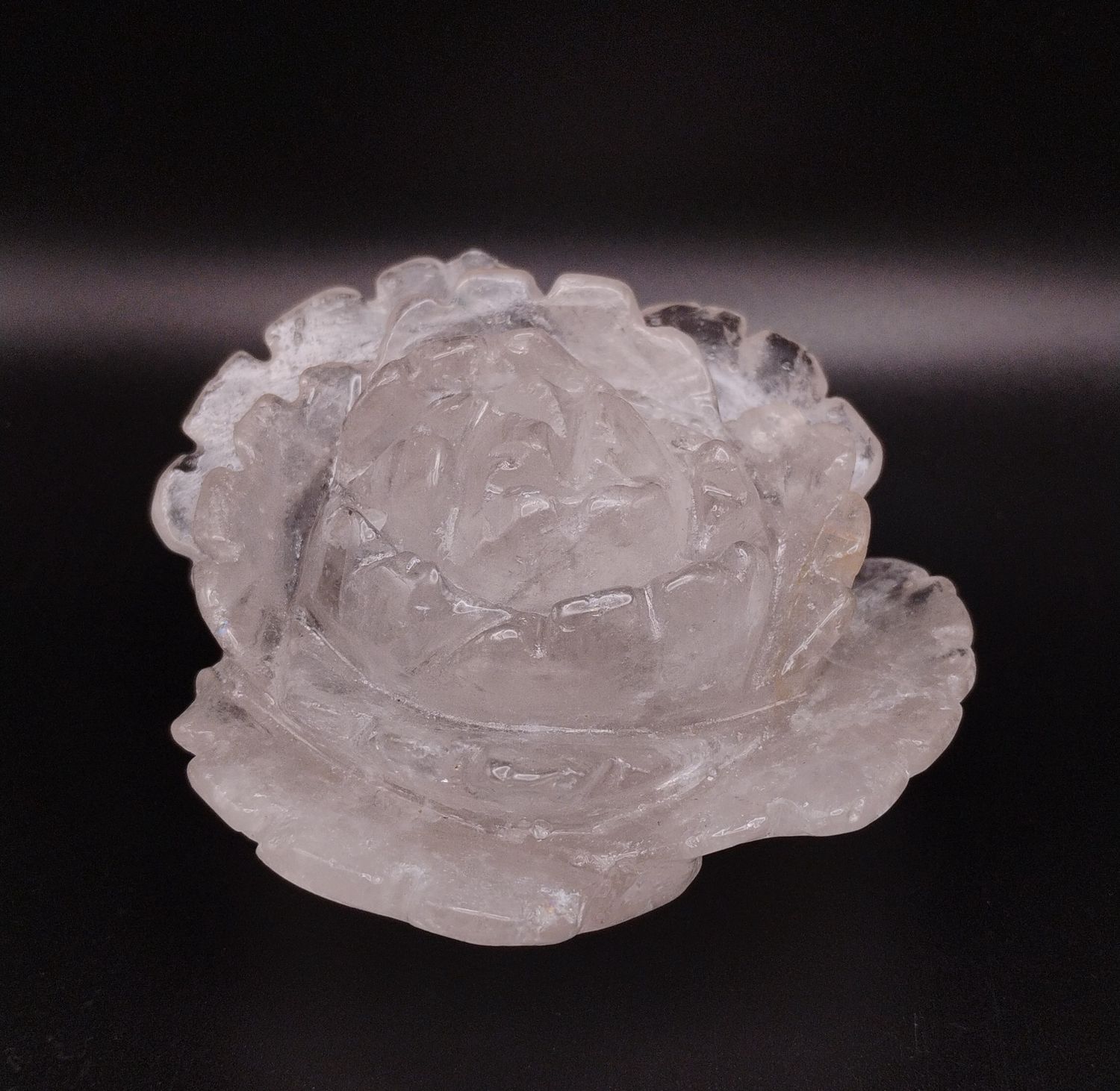 Clear Quartz Rose Carving - Lot A