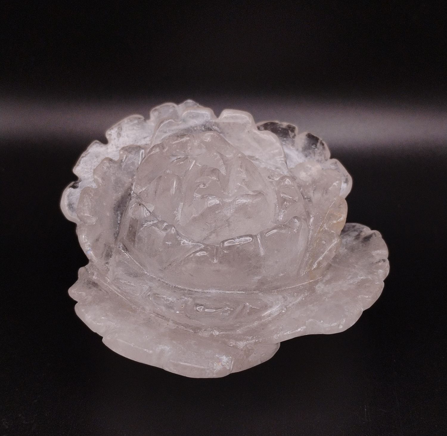 Clear Quartz Rose Carving - Lot A