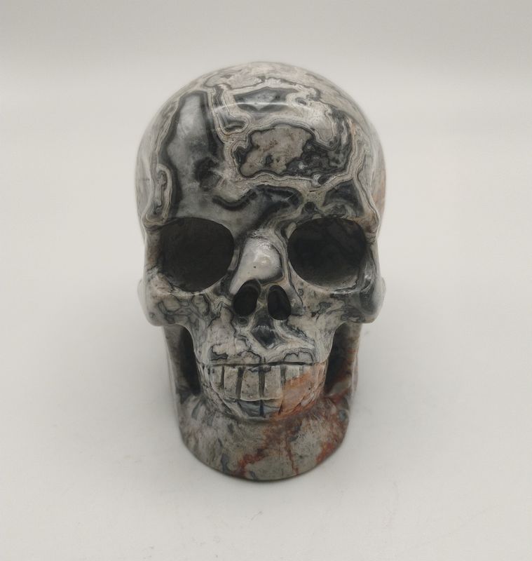 Agate Skull (Gray) - 2" tall