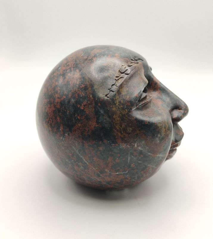 Zimbabwean Face - Carved Stone - Peaceful
