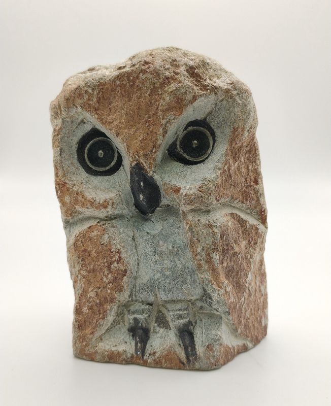 Stone Owl Carving - Lot 8