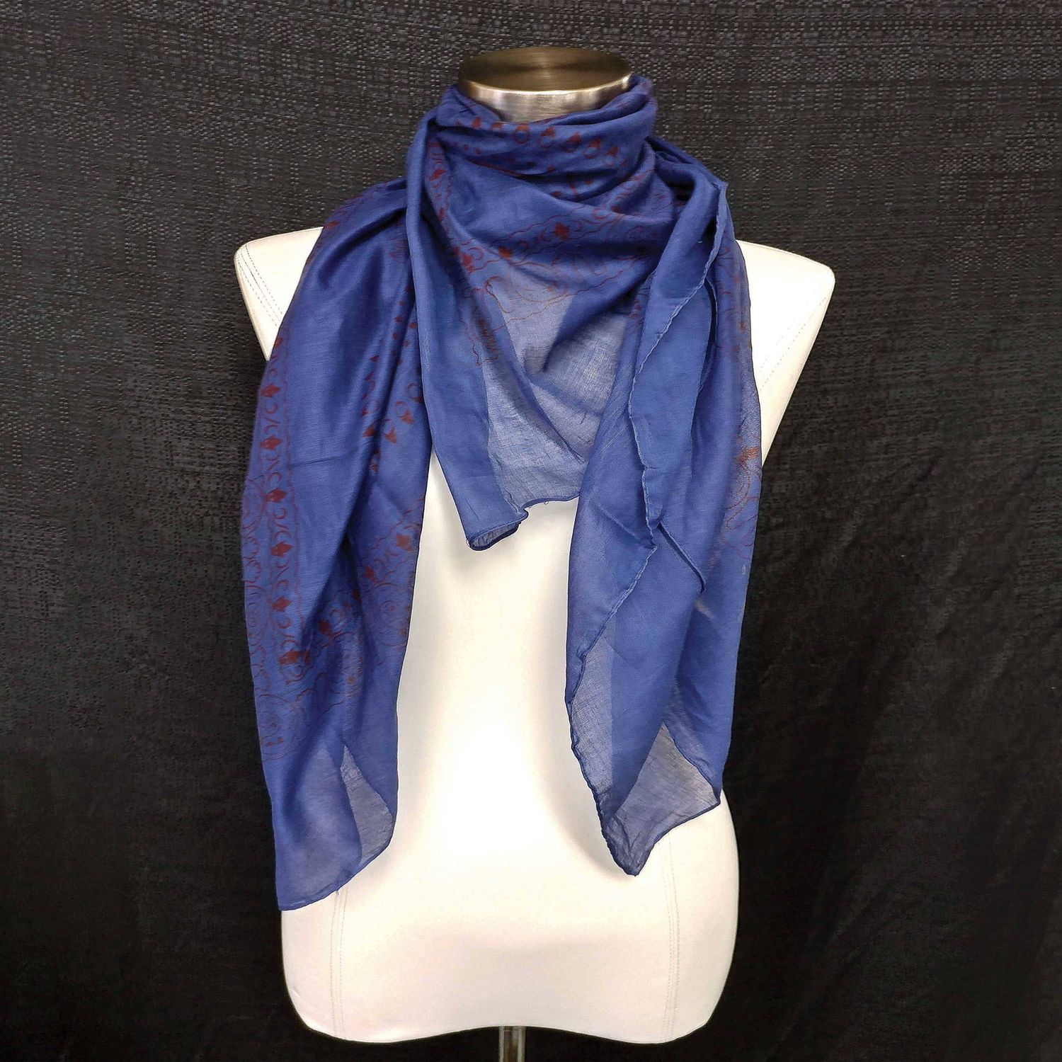 Om Mantra Print Rayon Women's Scarves: ASSORTED COLORS / Rayon