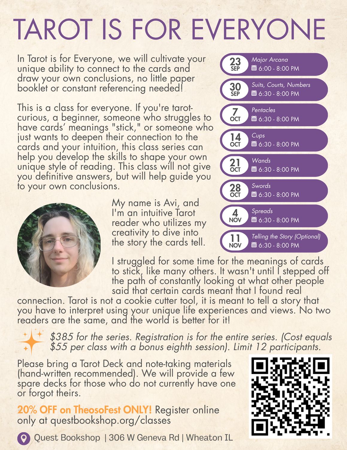 Tarot is for Everyone Class Series 2026