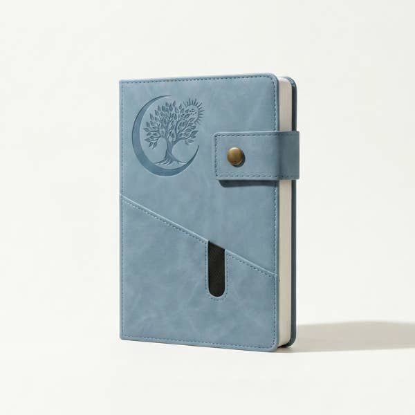 Soul Tree Leatherette Journal w/ Pocket - Blue