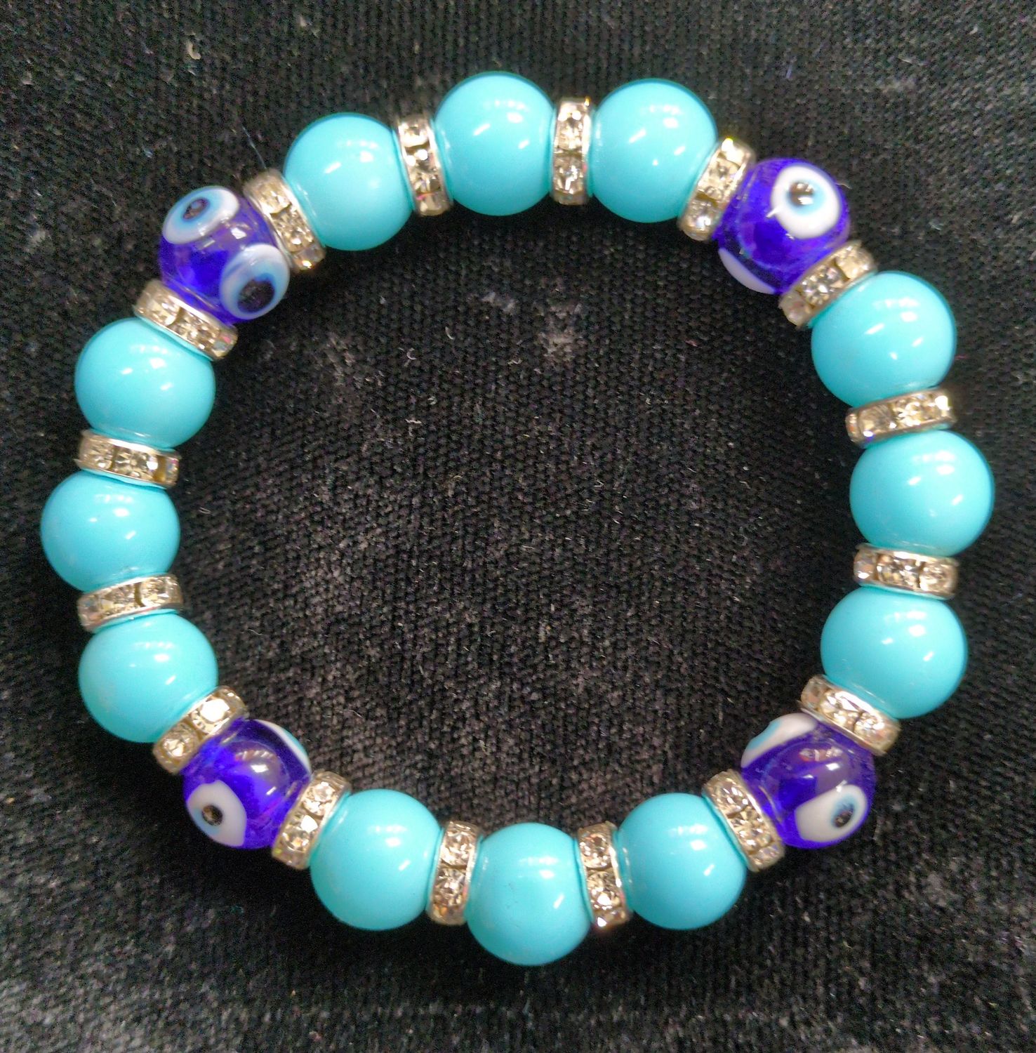 Authentic Evil Eye Protection Bracelet from Turkey (Light and Dark Blue)