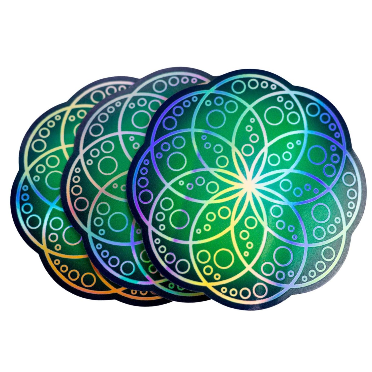 Crystal Grid Holographic Sticker - Seed of Life