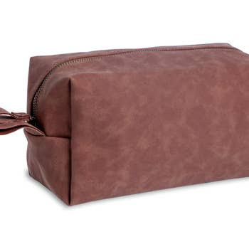 Faux Leather Toiletry Travel Bag