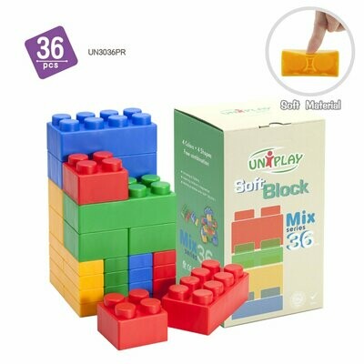 UNiPLAY Mix Plus Soft Building Blocks 34pcs UNiPLAY Mix Plus Soft Building Blocks 34pcs