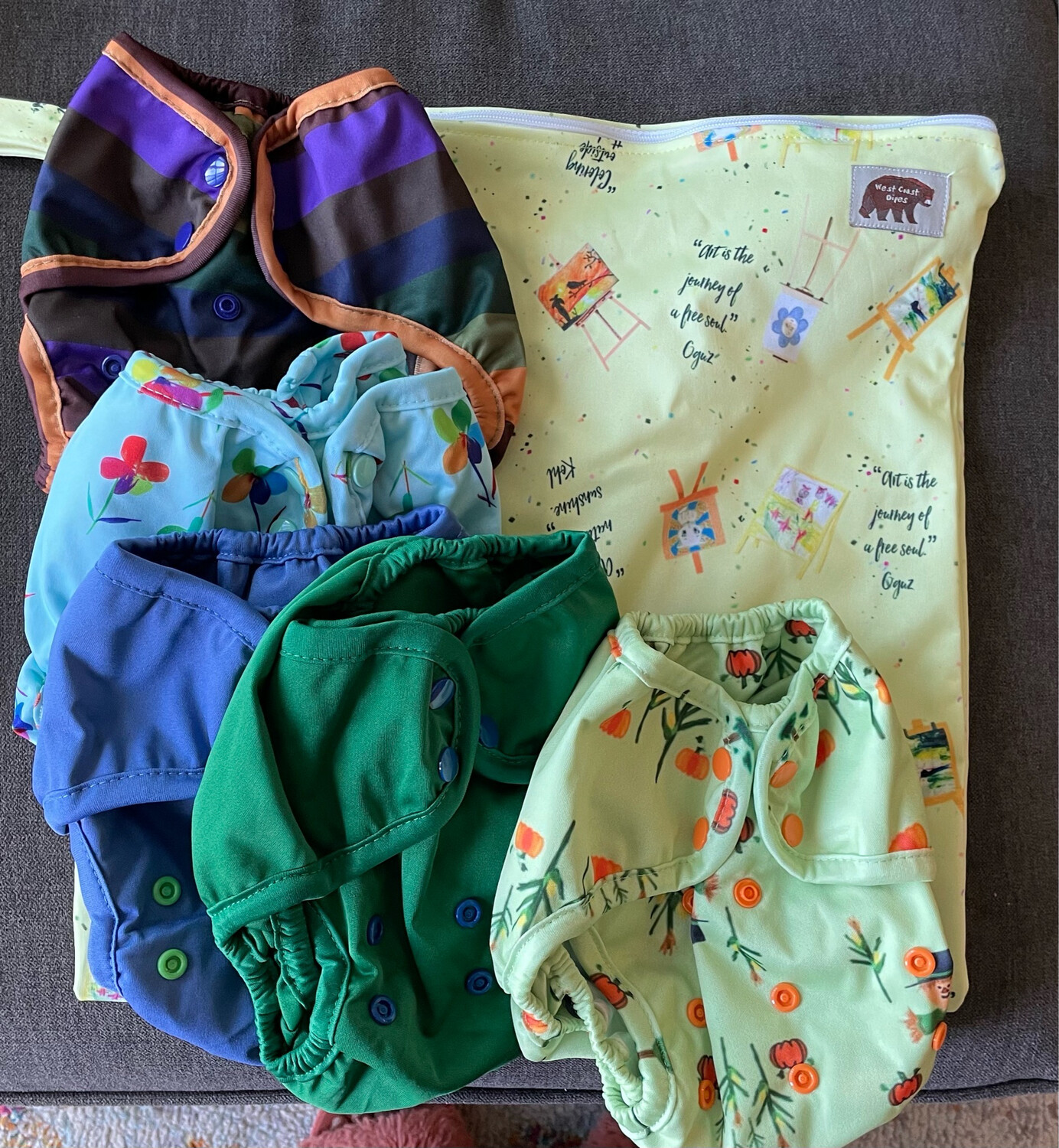 Bundle - One Size Diaper Covers & Wet Bag