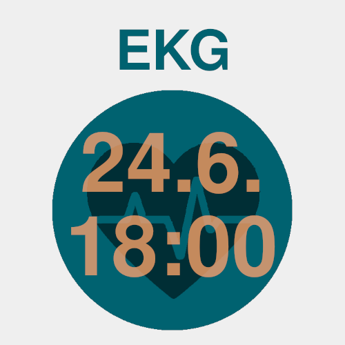 EKG 24.6. um 18:00