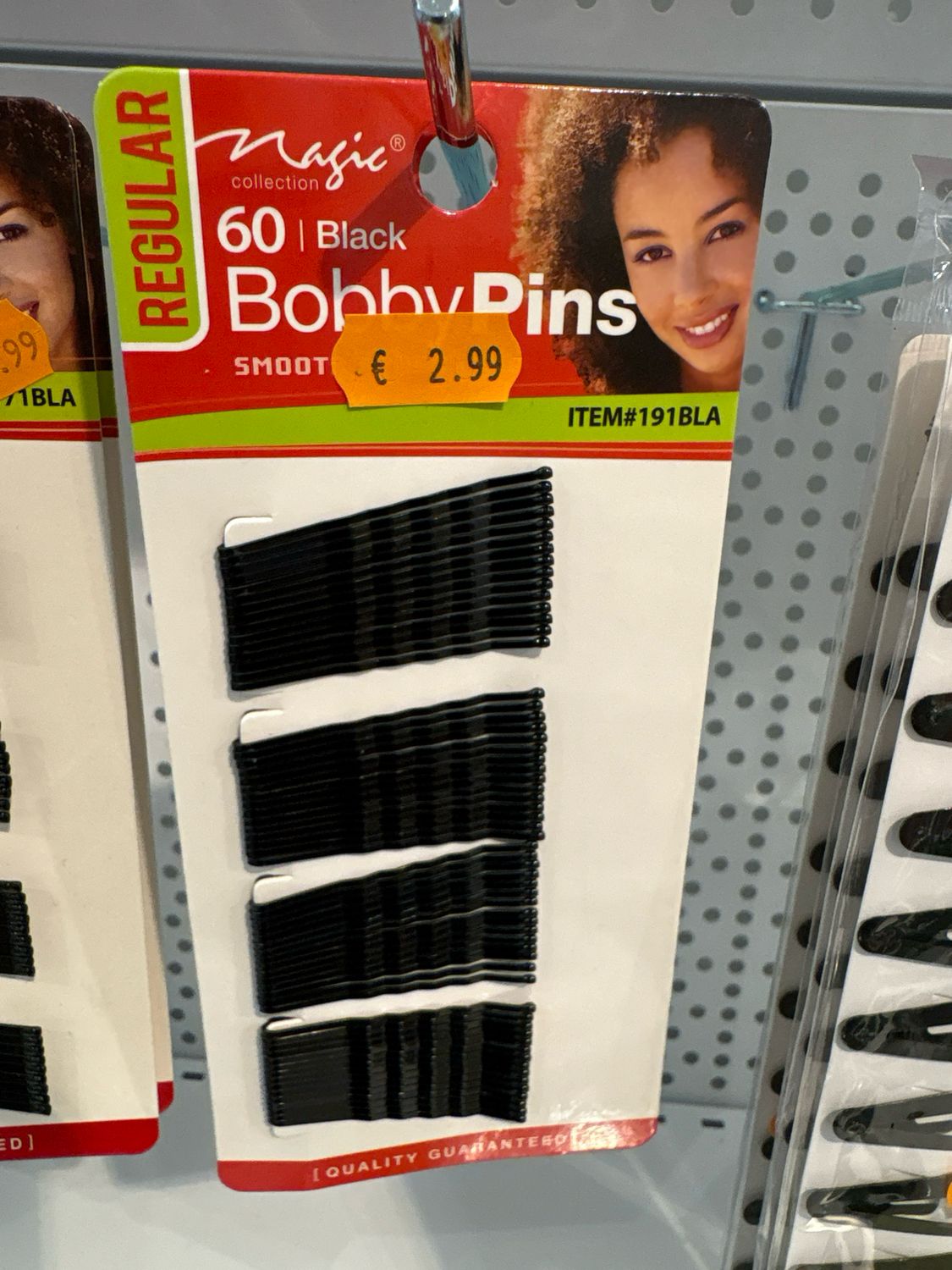 Magic Collection Regular 60 Black Bobby Pins