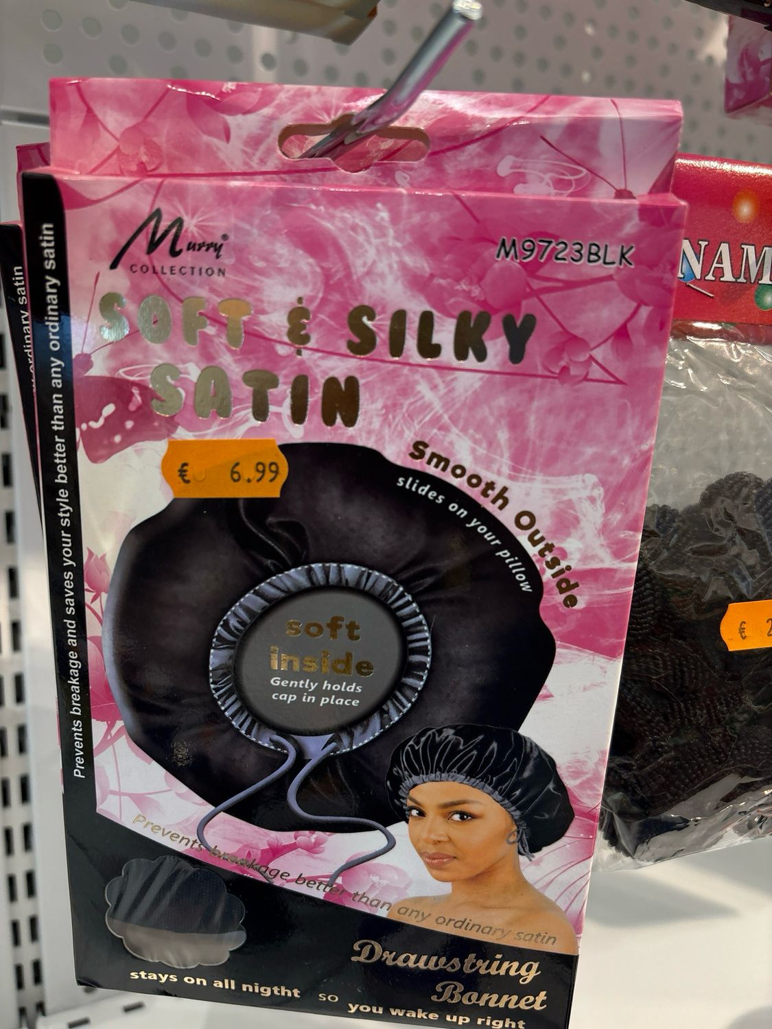 Murry Collection Soft &amp; Silky Satin Drawstring Bonnet