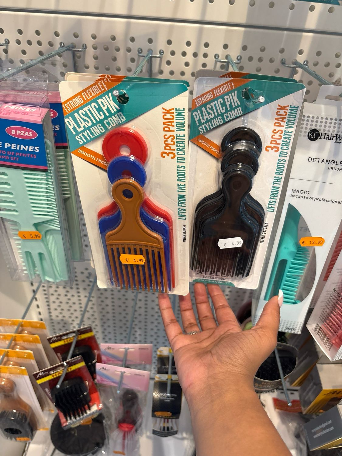 Plastic Pik Styling Comb 3x Plastic Pik Styling Comb 3x