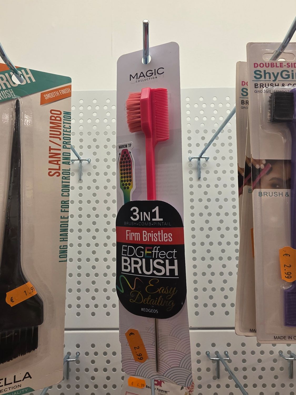 MAGIC COLLECTION 3 IN 1 BRUSH COMB PINTAIL FIRM BRISTLES EDGE EFFECT