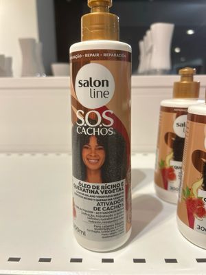 SALON LINE S.O.S CACHOS CASTOR OIL AND VEGETABLE KERATIN CURL ACTIVATOR