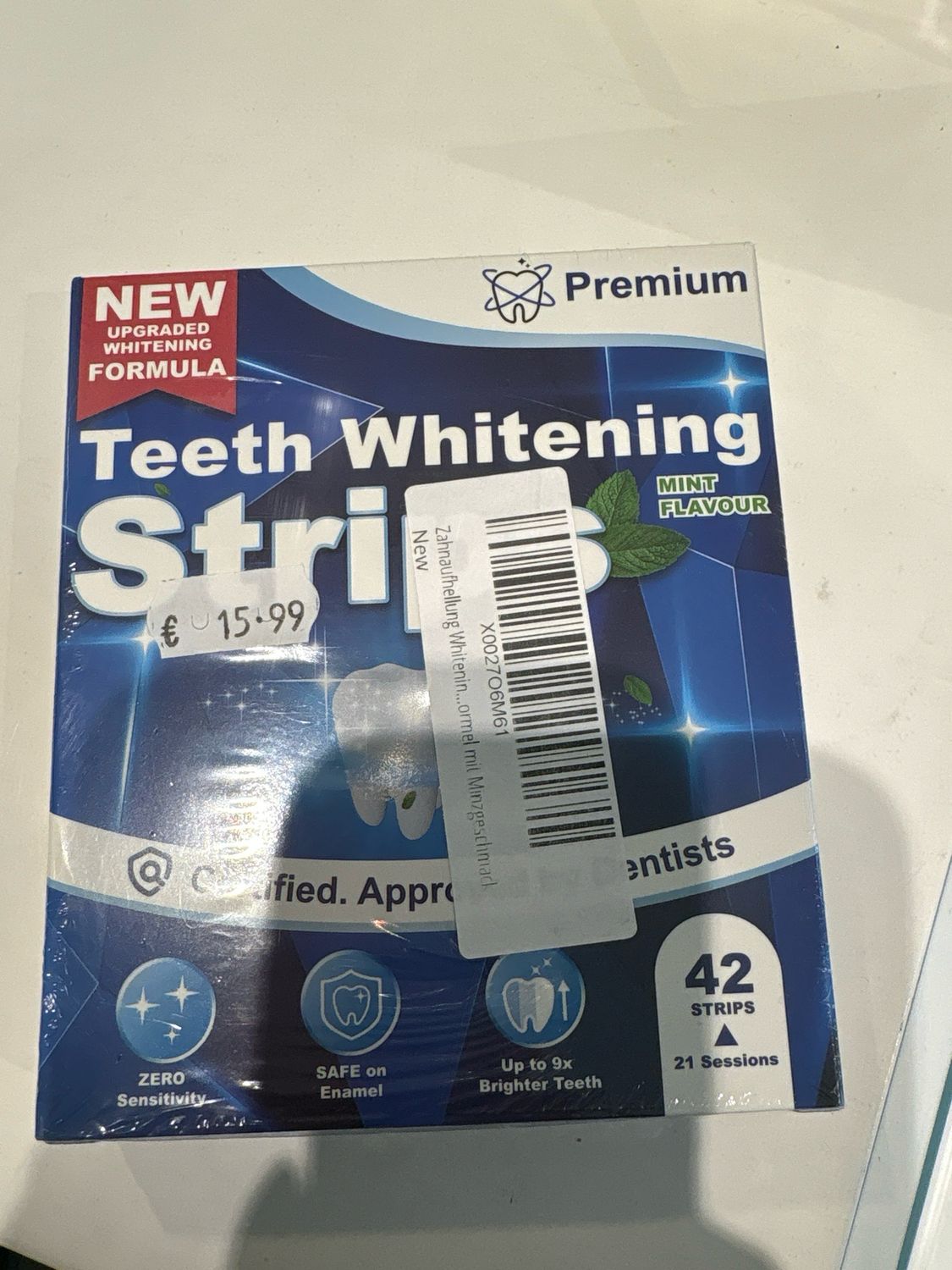 TEETH WHITENING STRIPS MINT FLAVOUR
