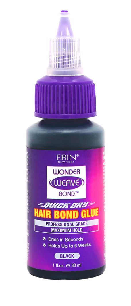 Ebin Wonder Weave Bond Quick &amp; Dry Hair Bond Glue Maximum Hold Black