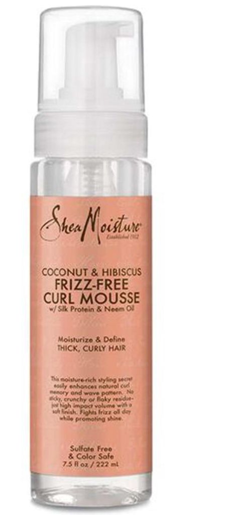 Shea moisture coconut &amp; hibiscus frizz free curl mouse
