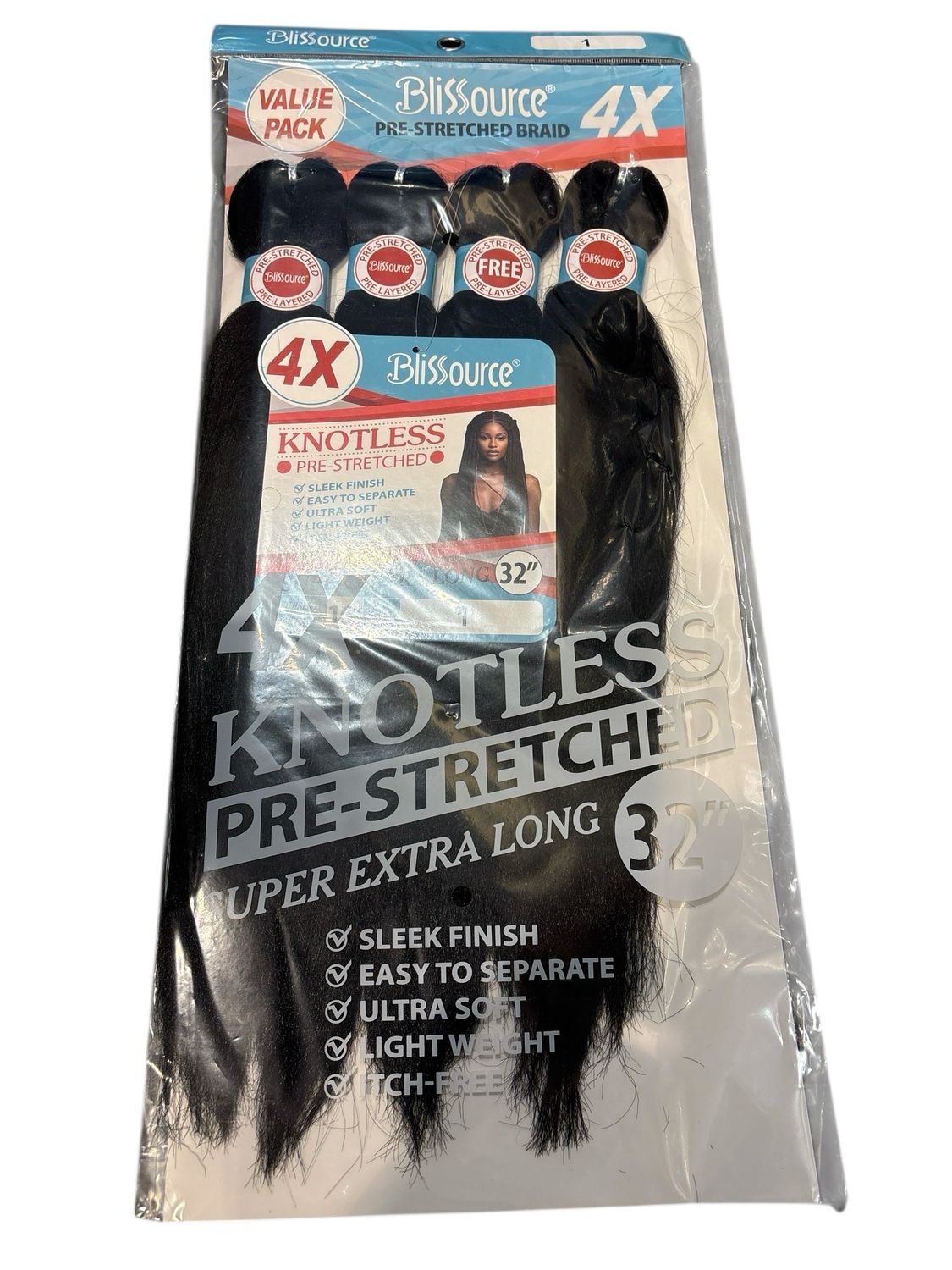  Blissource Pre-Stretched Braid 4x Knotless 32” Color 1