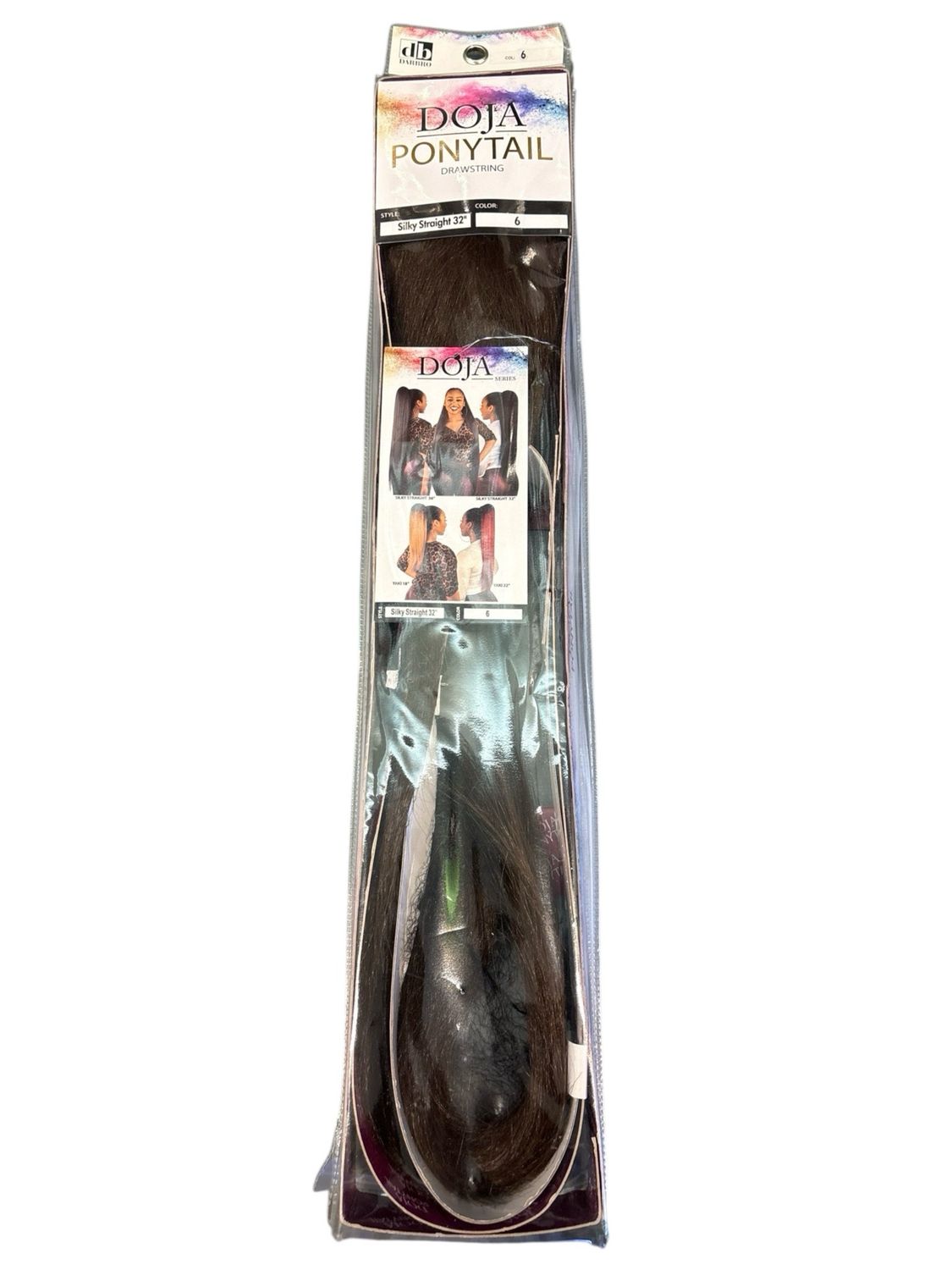 Doja Ponytail Drawstring Silky Straight 32” Color 6
