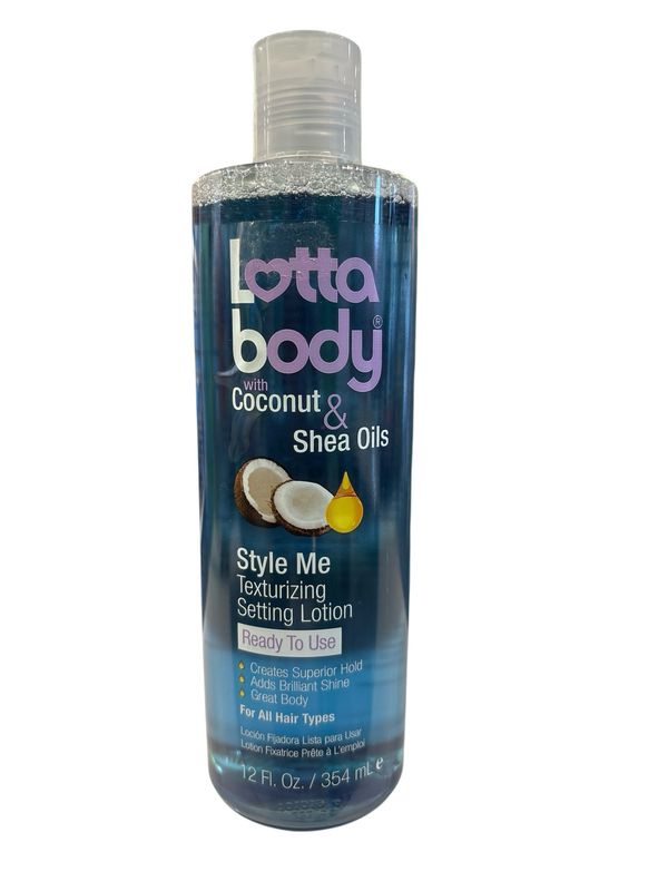 Lotta body whith coconut &amp; shea oils style me texturizing setting lotion