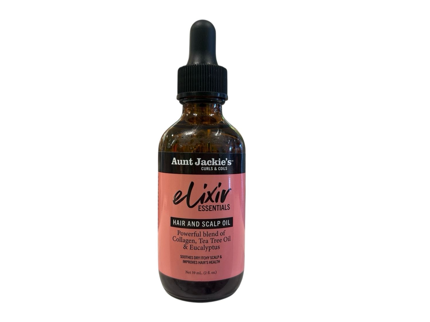 Aunt Jackie’s Elixer Essentials Hair And Scalp Oil Powerfull Blend Of Collagen, Tea Tree Oil &amp; Eucalyptus