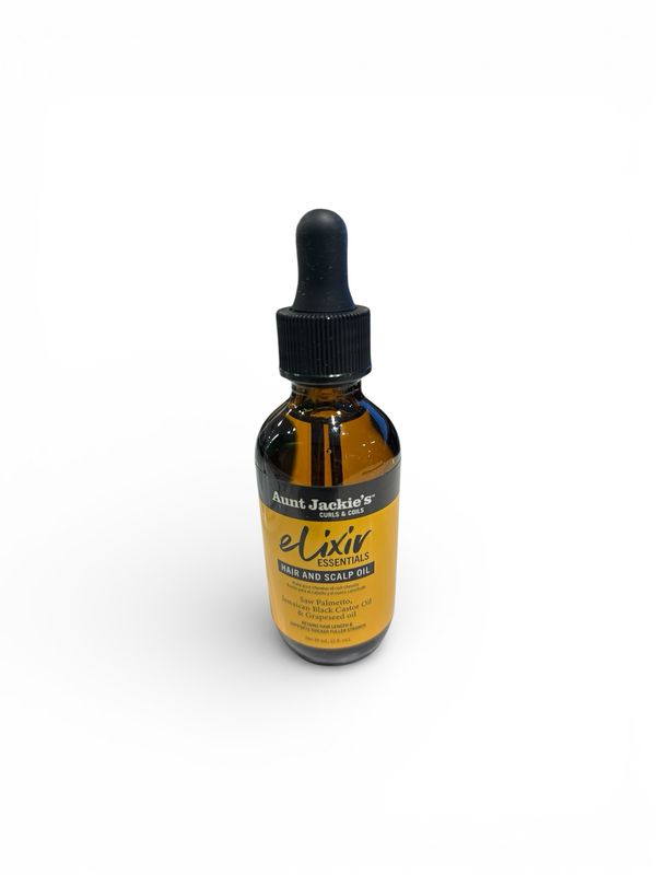 Aunt Jackie’s Elixer Essentials Hair And Scalp Oil Saw Palmetto, Jamaican Black Castor Oil &amp; Grapeseed Oil 59 ml
