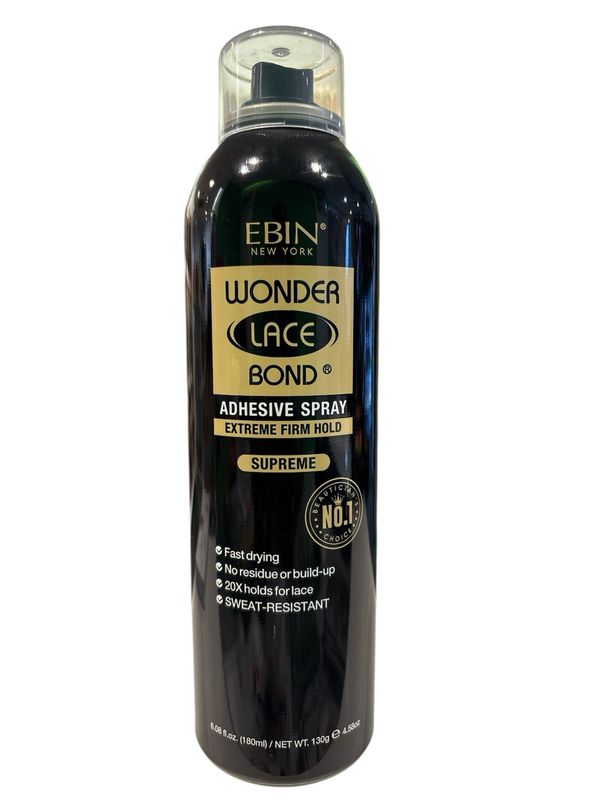 Ebin Wonder Lace Bond Adhesive Spray Extreme Firm Hold Supreme180ml